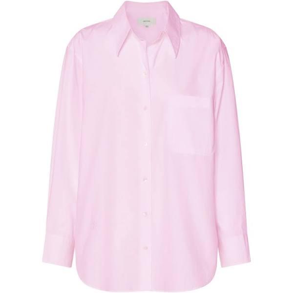 Oroton Poplin Long Sleeve Shirt Foxglove, 100% Cotton