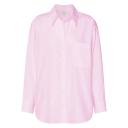 Oroton Poplin Long Sleeve Shirt Foxglove, 100% Cotton