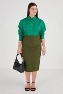 Oroton Poplin Long Sleeve Shirt Holly, 100% Cotton