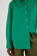 Oroton Poplin Long Sleeve Shirt Holly, 100% Cotton