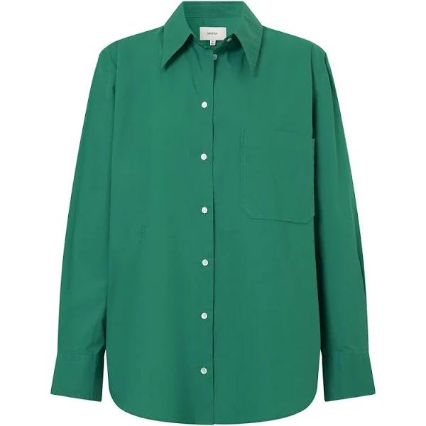 Oroton Poplin Long Sleeve Shirt Holly, 100% Cotton