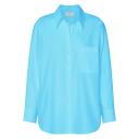 Oroton Poplin Long Sleeve Shirt Lake, 100% Cotton