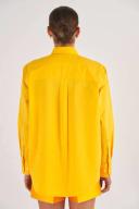 Oroton Poplin Long Sleeve Shirt Marigold, 100% Cotton