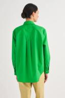 Oroton Poplin Long Sleeve Shirt Meadow, 100% Cotton