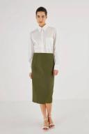 Oroton Poplin Long Sleeve Shirt White, 100% Cotton