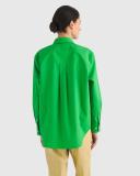 Oroton Women's Poplin Long Sleeve Shirt in Meadow, Size 6, 100% Cotton