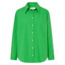 Oroton Women's Poplin Long Sleeve Shirt in Meadow, Size 8, 100% Cotton