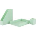 Otto 3 Piece Plastic Desk Set Pink