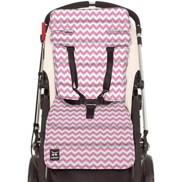 Outlook Cotton Pram Liner - Pink Chevron