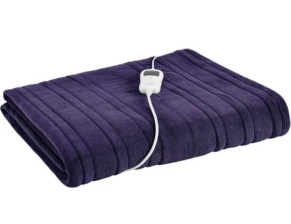 Ovela Plush Electric Heated Throw Blanket (Orchid, 200cm x 180cm)