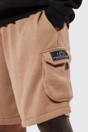 Oversized Contrast Stitch Cargo Jersey Short