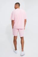 Oversized Diamond Towelling T-Shirt & Short Set