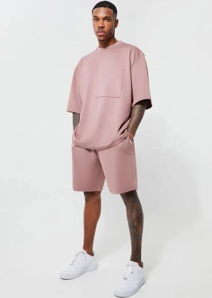Oversized Half Sleeve Scuba T-Shirt and Short Set