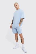 Oversized Heavyweight Wash Loopback Short Set
