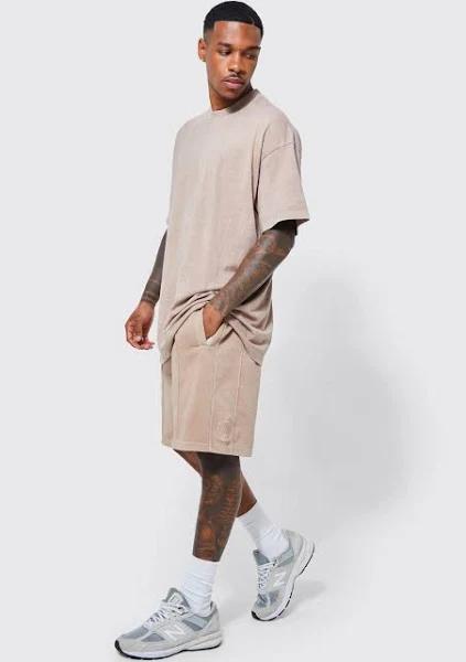 Oversized Heavyweight Wash Loopback Short Set