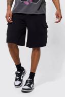 Oversized Long Length Notch Hem Cargo Short