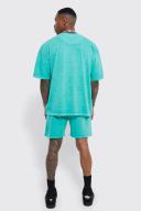 Oversized Overdyed Man T-Shirt & Short Set