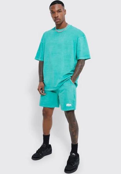 Oversized Overdyed Man T-Shirt & Short Set