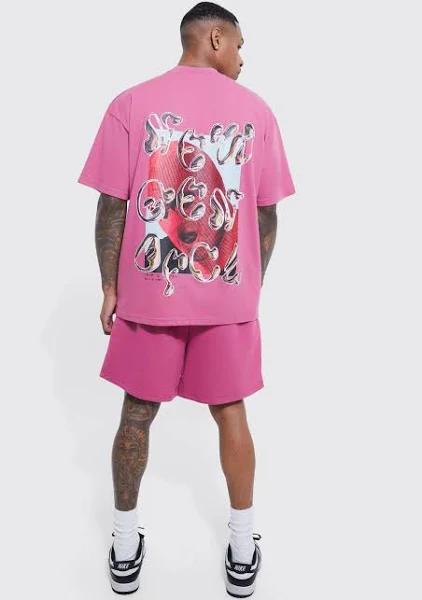 Oversized Photographic Short Set