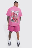 Oversized Photographic Short Set