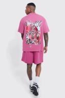 Oversized Photographic Short Set