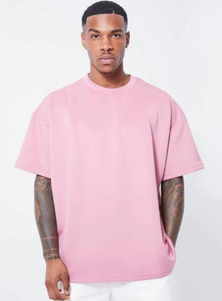 Oversized Pleat Detail Scuba T-Shirt