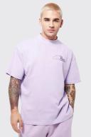Oversized Seam Detail Graphic T-Shirt