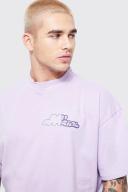 Oversized Seam Detail Graphic T-Shirt