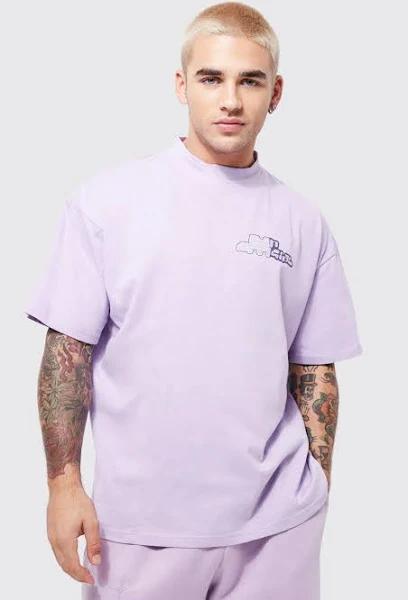 Oversized Seam Detail Graphic T-Shirt