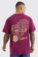 Oversized Slam Dunk Back Print T-Shirt
