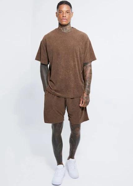 Oversized Soft Towelling T-Shirt & Short Set