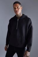 Oversized Sueded Scuba Boxy Hoodie