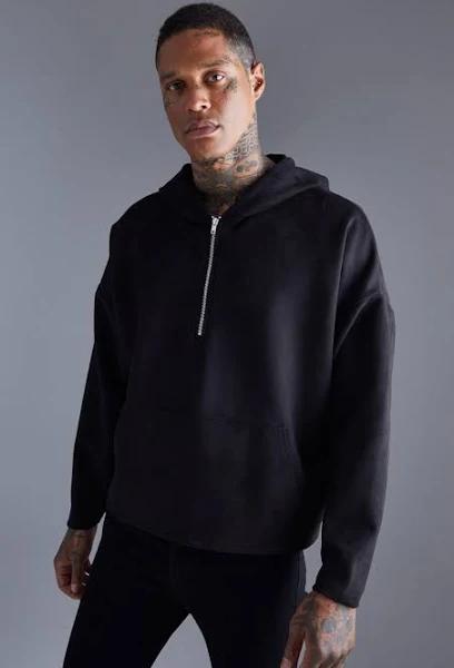 Oversized Sueded Scuba Boxy Hoodie