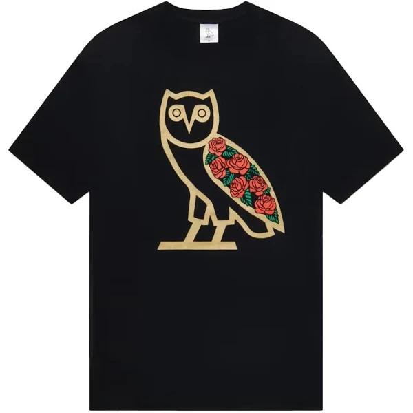 OVO Rose Owl T-Shirt Black