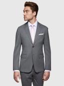 Oxford Auden Wool Suit Jacket in Dark Grey 116