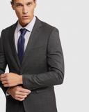 Oxford Auden Wool Suit Jacket in Dark Grey 96