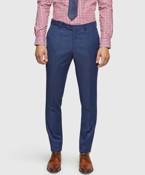Oxford Auden Wool Suit Trousers Navy Dark Navy 80