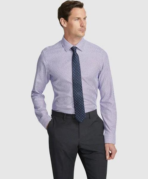 Oxford Beckton Dobby Shirt in Lilac Purple L