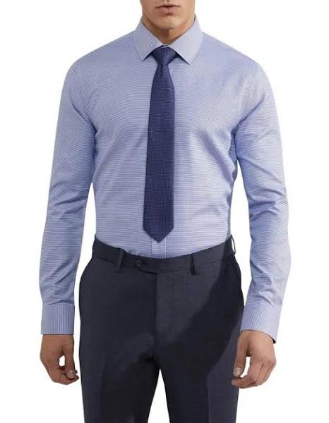 Oxford Beckton Dobby Shirt in Navy Blue L