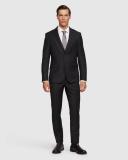 Oxford Byron Wool Suit Jacket in Black 100