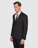 Oxford Byron Wool Suit Jacket in Black 100