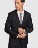 Oxford Byron Wool Suit Jacket in Black 100
