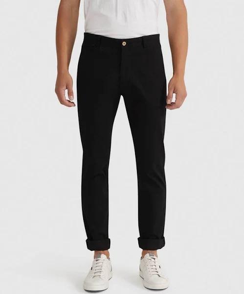 Oxford Danny Casual Organic Cotton Chinos in Black 90