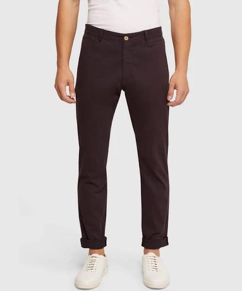 Oxford Danny Casual Organic Cotton Chinos in Purple Dk Purple 90