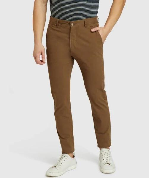 Oxford Danny Casual Organic Cotton Chinos Olive Brown 82