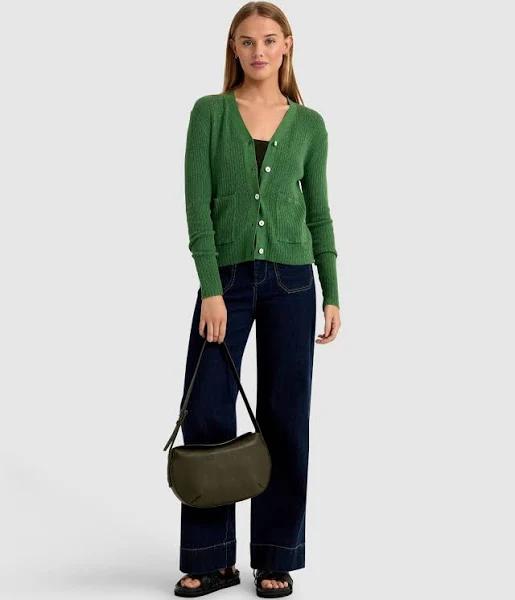 Oxford Dominique Cardigan in Green 14