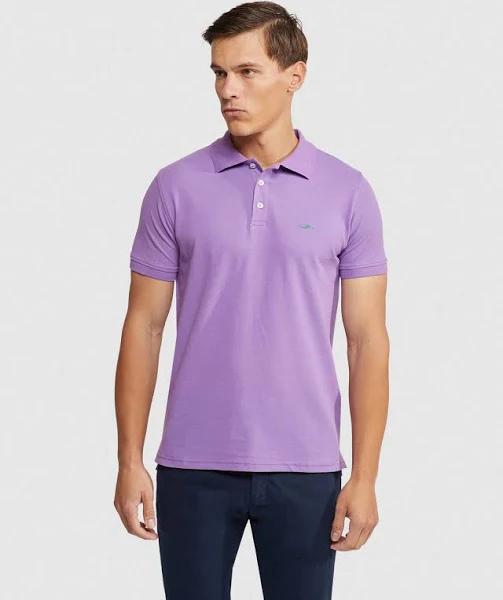 Oxford Mark Pique Polo in Purple S