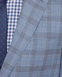 Oxford New Hopkins Wool Checked Suit Jacket in Blue 116