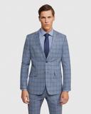 Oxford New Hopkins Wool Checked Suit Jacket in Blue 116