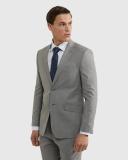 Oxford New Hopkins Wool Stretch Suit Jacket in Grey Pale Grey 100